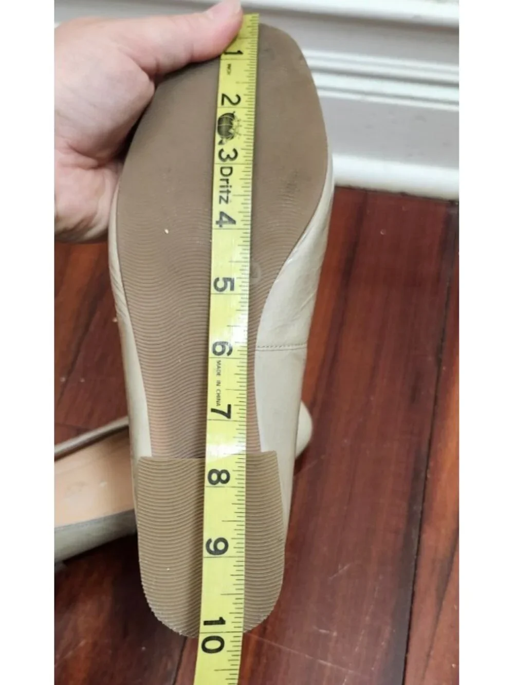Ara Women’s Beige Leather Ballet Flats Bow Comfort Low Heel Shoes US 8 EU 38.5
